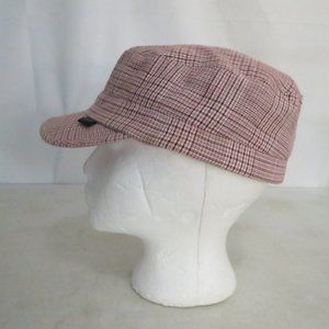 Peter Grimm Women's L Pink Plaid Army Hat